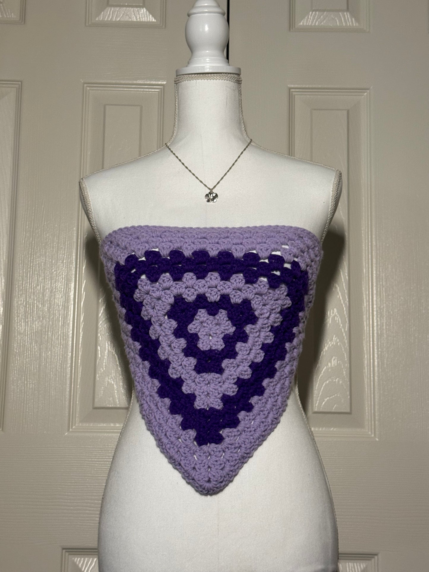 Triangle crochet top