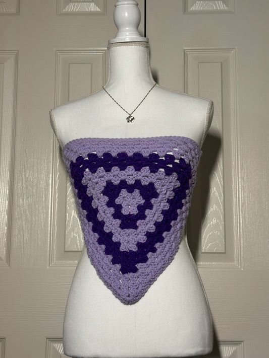 Triangle crochet top
